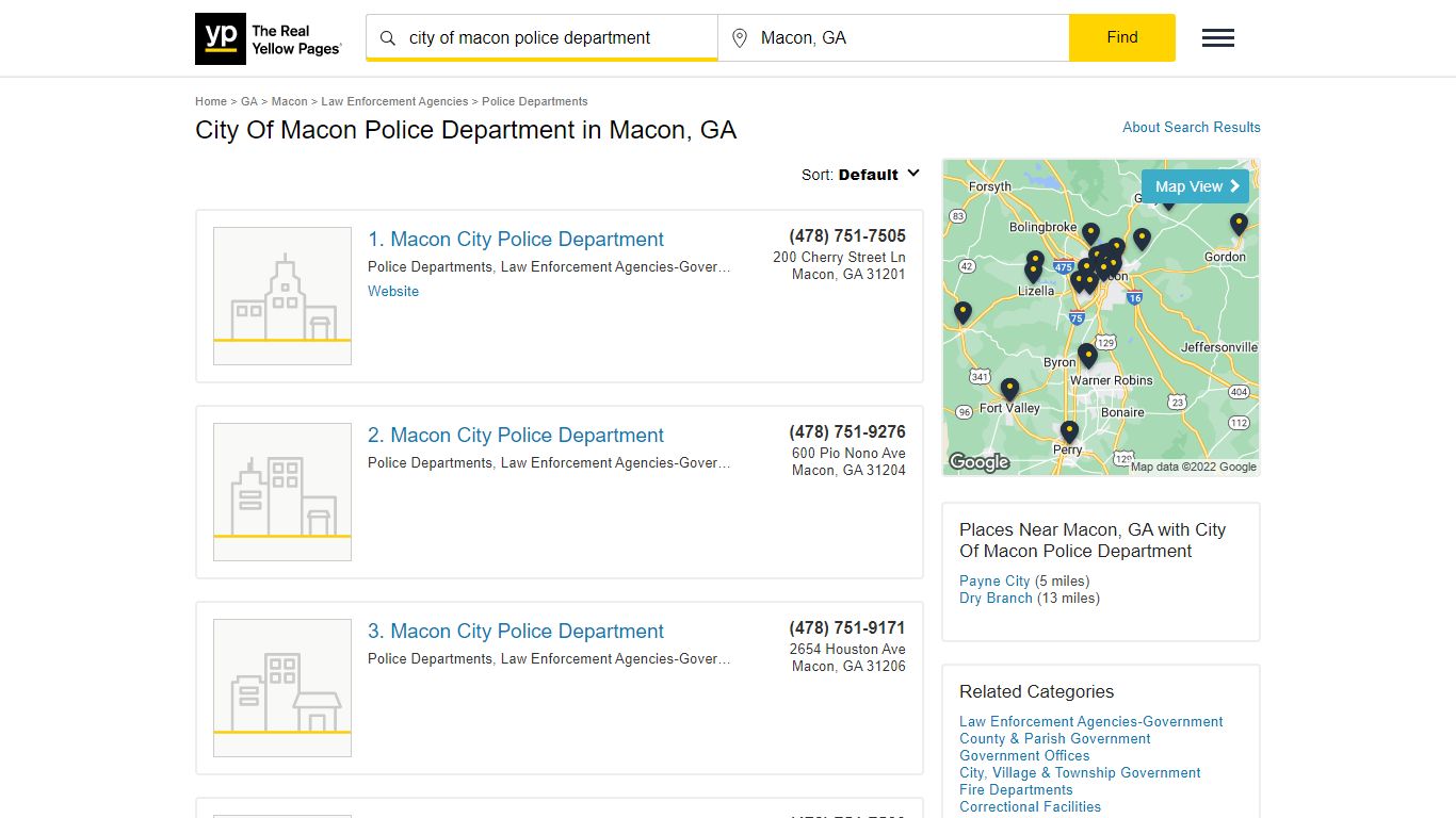 City Of Macon Police Department in Macon, GA - yellowpages.com